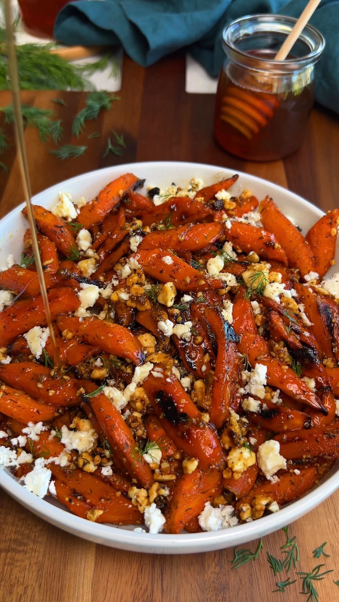Honey Roasted Carrots with Feta & Dill